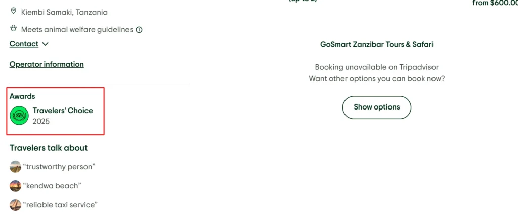 Go Smart Zanzibar Tours Wins Tripadvisor Travelers’ Choice Award 2025 2 go smart award